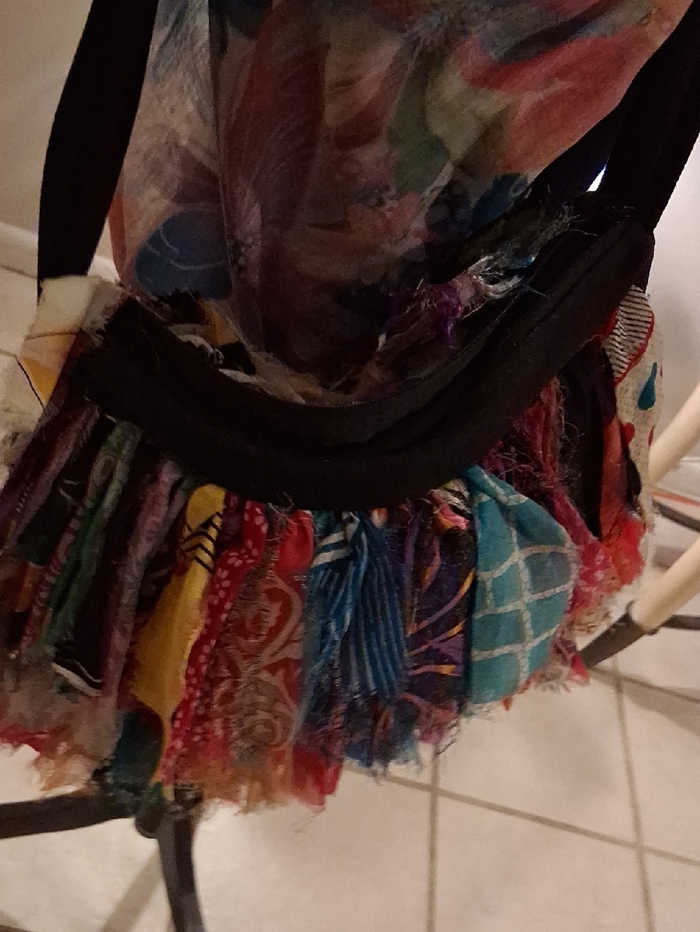 Bohemian Multi-Color Fringed Shoulder Bag INCREDIBLE ONE OF A KIND - Picture 13 of 13